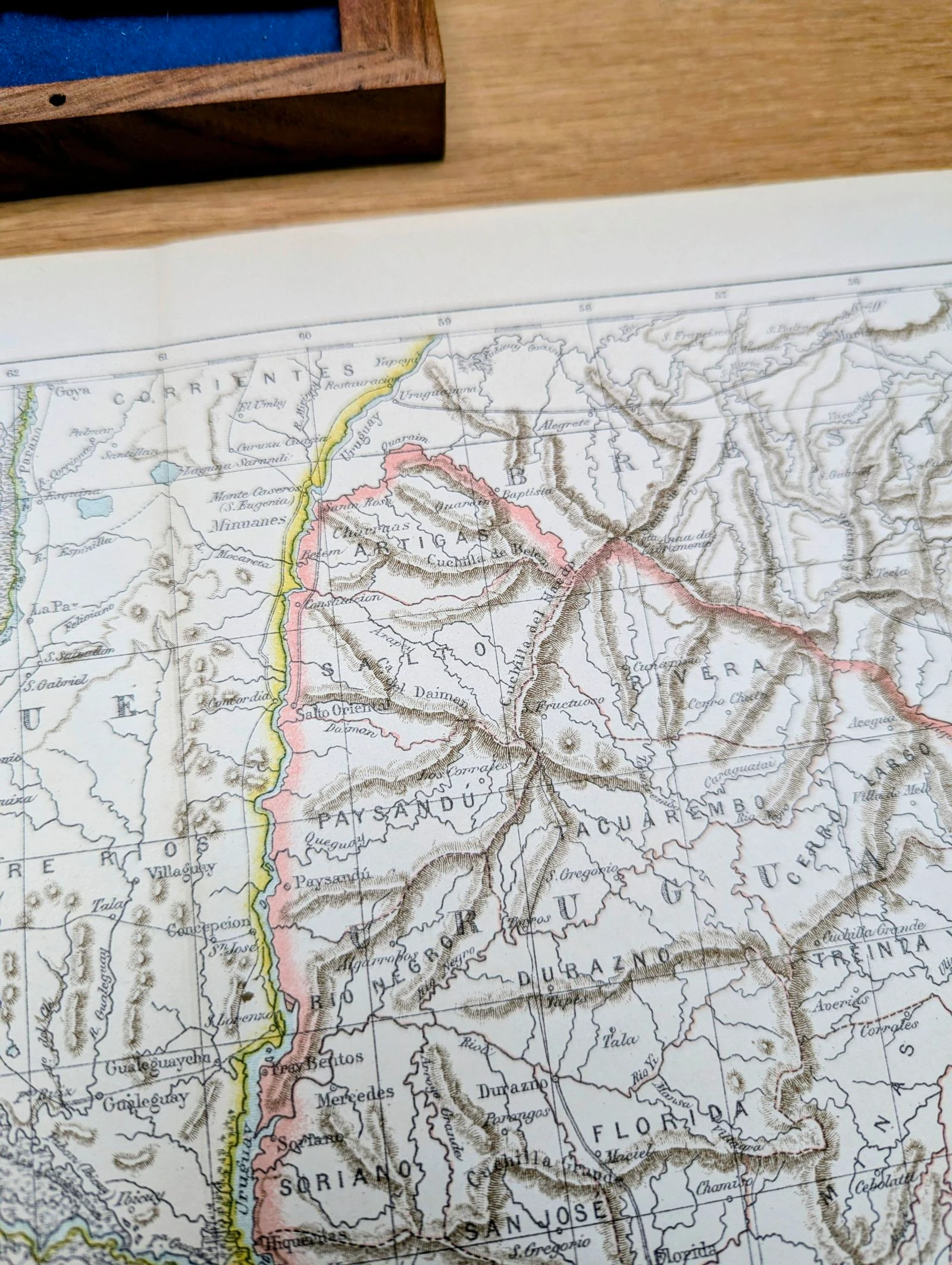 Uruguai, mapa antigo, 1887, Autêntico. – photo 11